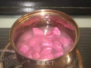 桂花冰糖紫薯汤的做法步骤:3