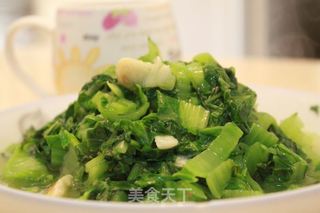 蒜炒芥菜的做法步骤：5
