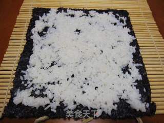 小文子出品~~【辣味火腿肉松寿司】的做法步骤:4