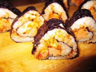 小文子出品~~【辣味火腿肉松寿司】的做法步骤:9