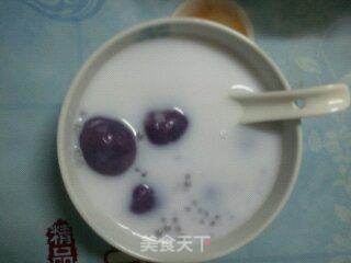 西米紫薯丸子的做法步骤:4