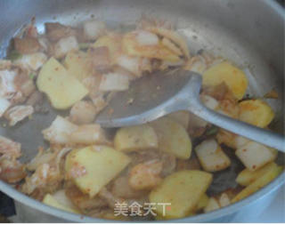 辣白菜豆腐酱汤的做法步骤:7