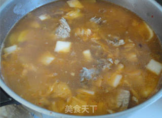 辣白菜豆腐酱汤的做法步骤:8