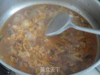 辣白菜炒年糕的做法步骤:6