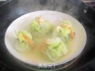 鲜虾白菜包的做法步骤:17
