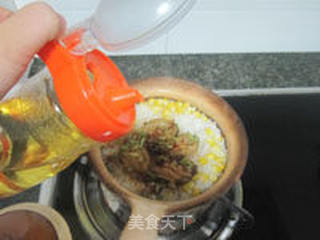 XO酱鲍鱼煲仔饭的做法步骤:11