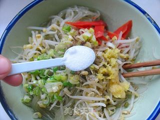 麻油香滋味——姜蓉豆芽拌粉条的做法步骤：10