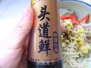 麻油香滋味——姜蓉豆芽拌粉条的做法步骤:8