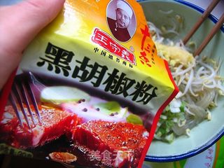 麻油香滋味——姜蓉豆芽拌粉条的做法步骤:7
