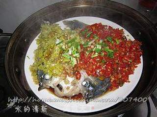 正宗湘菜,没有三碗米饭不过岗—开胃双椒鱼头的做法步骤:9
