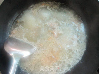 有机自种生活——萝卜菜粉丝肉沫清汤的做法步骤:4