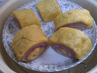 紫薯南瓜双色馒头(简易版)的做法步骤:6