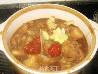 羊肉芋仔煲的做法步骤:9