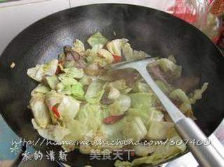 包菜腊肉干锅的做法步骤:9