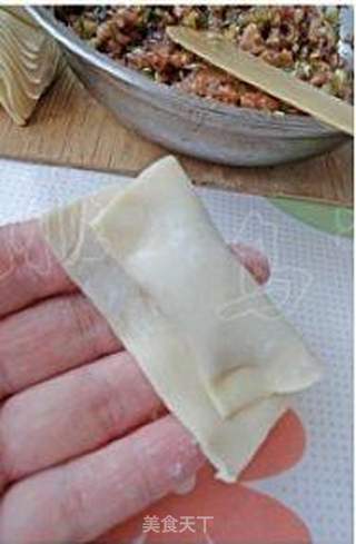 鲜美的大个馄饨。【芹菜猪肉馅馄饨】的做法步骤:8