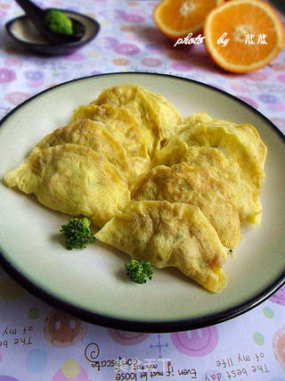 【健康无油版的黄金饺子】自制鲜肉蛋饺的做法步骤:13