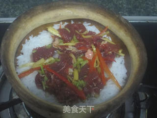 牛肉煲仔饭的做法步骤:9