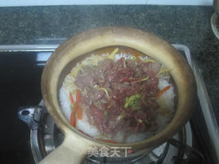 牛肉煲仔饭的做法步骤:10