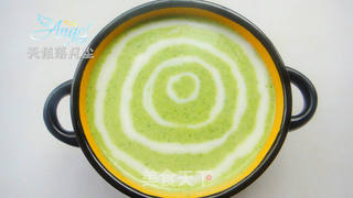 拉花——西兰花奶油浓汤的做法步骤:7