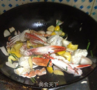 鲜香美味咖喱蟹的做法步骤:6
