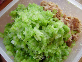 家常主食----芹菜肉馅蒸饺的做法步骤:7