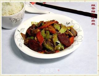 豉香腊味炒杂蔬的做法步骤：11