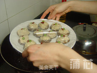 素食料理—豆腐酿香菇的做法步骤:6