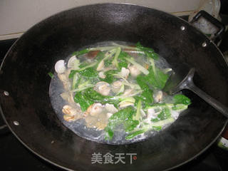 白菜蛤蜊汤的做法步骤:6