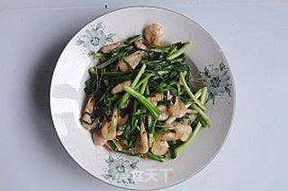 韭菜炒河虾的做法步骤:8
