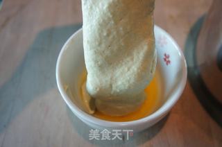 【我的烘焙时间】绿野仙踪---清新小浪漫的抹茶杏仁蜜豆卷的做法步骤：25