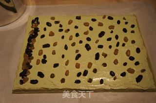 【我的烘焙时间】绿野仙踪---清新小浪漫的抹茶杏仁蜜豆卷的做法步骤：43