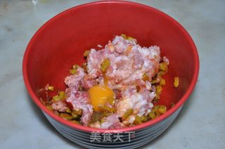 雪菜肉泥春卷的做法步骤:3