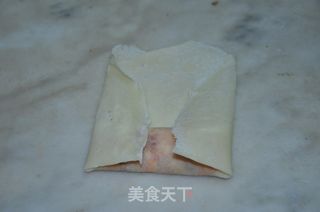 雪菜肉泥春卷的做法步骤:7