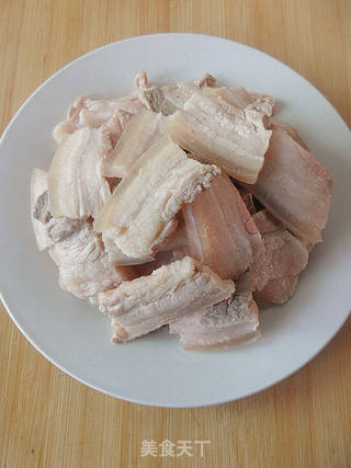 肉控们的最爱【椒块五花肉片儿】的做法步骤:4