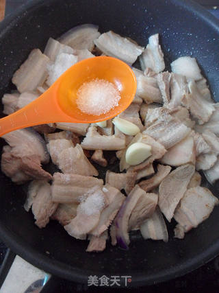 肉控们的最爱【椒块五花肉片儿】的做法步骤:7