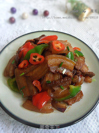 肉控们的最爱【椒块五花肉片儿】的做法步骤:11