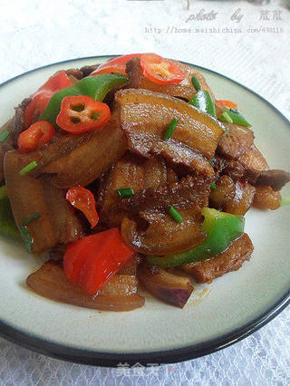肉控们的最爱【椒块五花肉片儿】的做法步骤:12