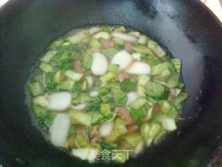 家乡的味道——青菜汤年糕的做法步骤:9