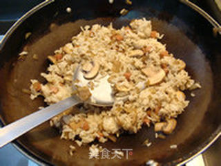 香肠蘑菇焗饭的做法步骤:6