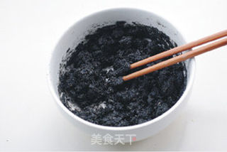 【南瓜黑芝麻汤圆】经典黑芝麻馅的做法步骤:6