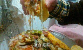 香菇培根披萨的做法步骤:8