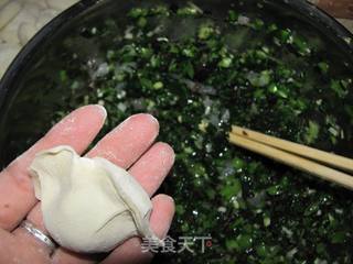 口味清淡的油菜虾仁水饺的做法步骤:7