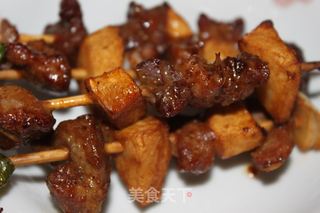 孜然烤肉串的做法步骤:7