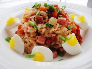 红椒圆葱焖饭的做法步骤：11