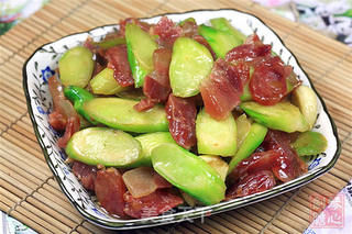 芥蓝炒腊味的做法步骤:10