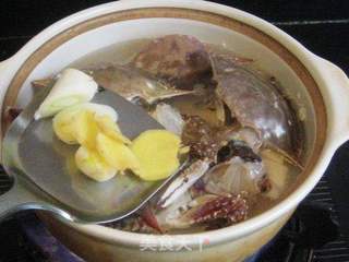 梭子蟹胡萝卜豆腐汤的做法步骤:6