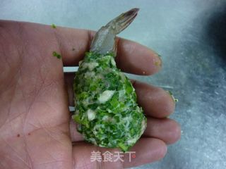 荠菜虾球的做法步骤：5