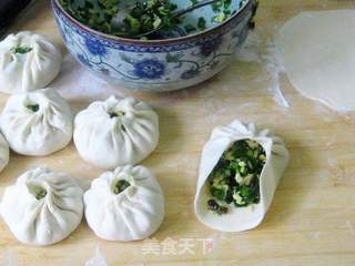 韭菜烫面蒸包的做法步骤:15