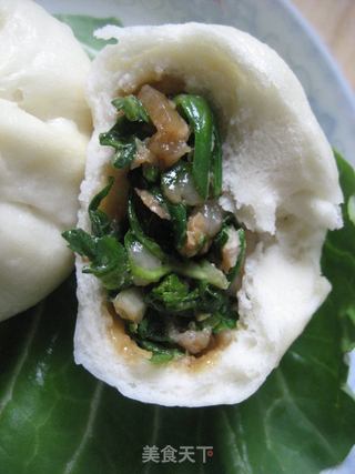 春天田野的味道——野香芥菜肉包的做法步骤:18