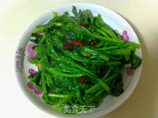 炝炒白油菜(白菜苔或者其他叫法)的做法步骤:7